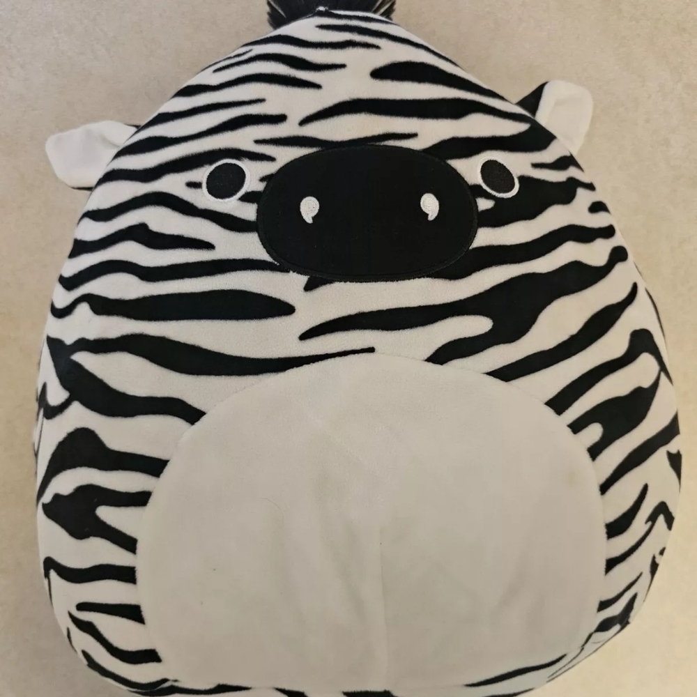 Squishmallows Zebra Black and White Plush
